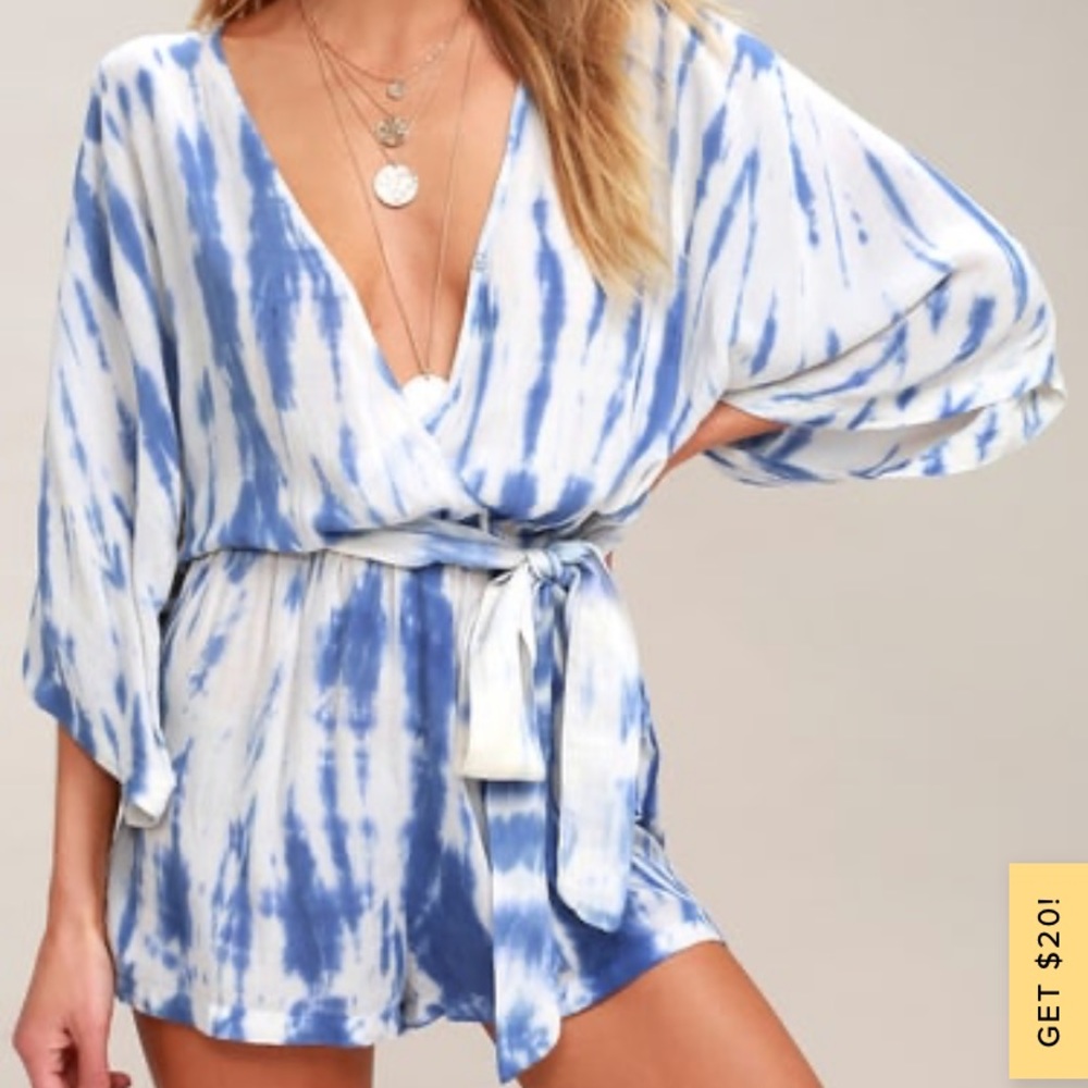 Lulus tie dye romper size XS